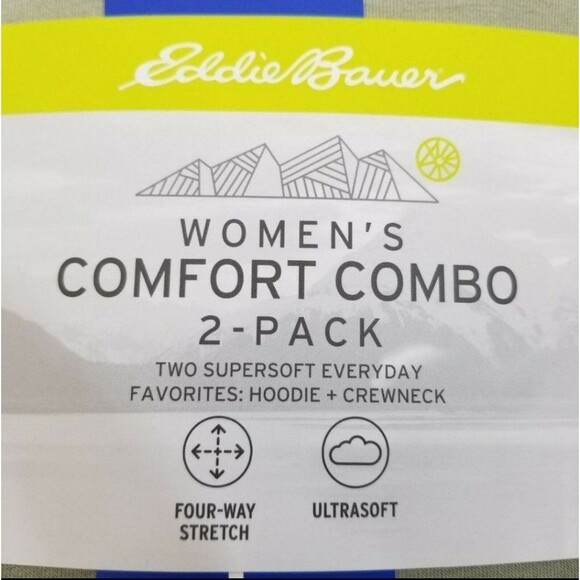 - Eddie Bauer Women's 2 Pack Sweatshirt and Hoodie Black/Basil SZ S NEW WI… - Picture 9 of 11